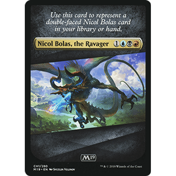 Checklist Card - Nicol Bolas, the Ravager - M19 - CH1