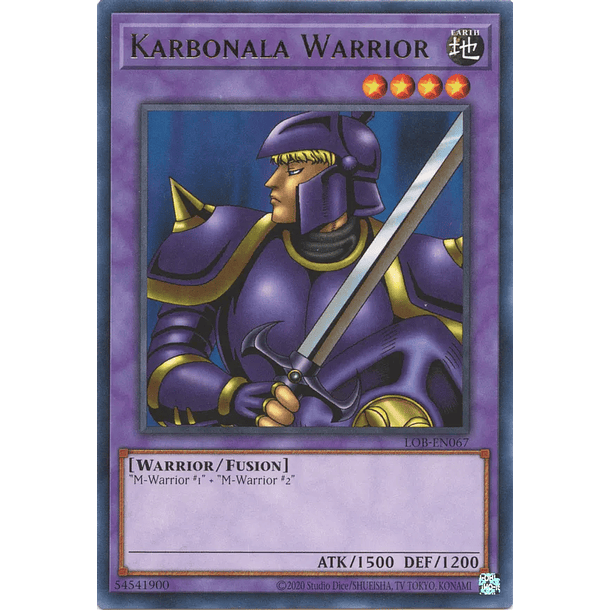 Karbonala Warrior - LOB-EN067 - Rare Unlimited (25th Reprint)
