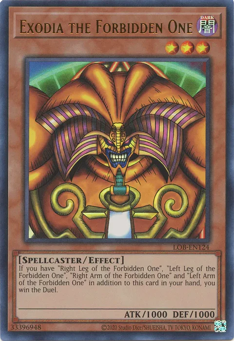 Exodia the Forbidden One - LOB-EN124 - Ultra Rare Unlimited (25th Reprint)
