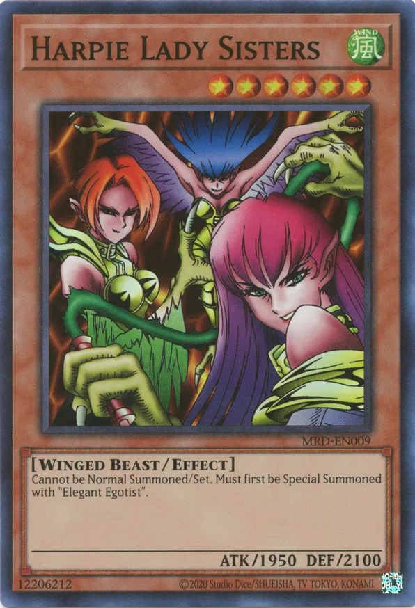 Harpie Lady Sisters - MRD-EN009 - Super Rare Unlimited (25th Reprint) 1