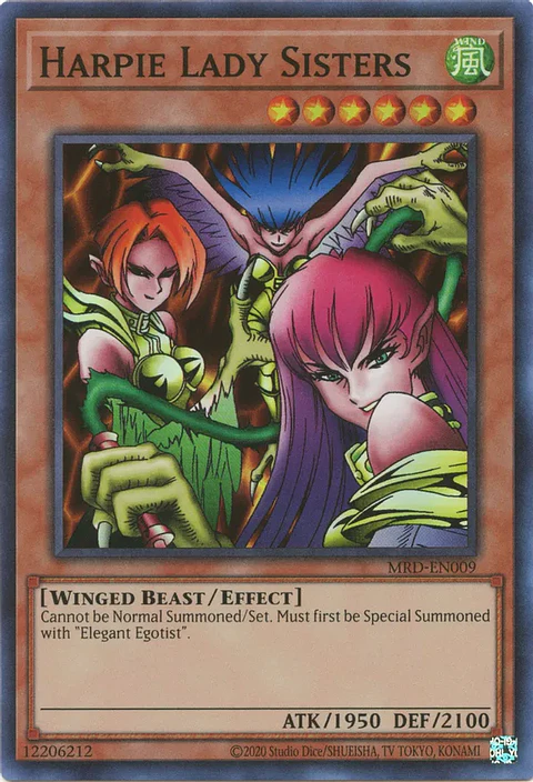 Harpie Lady Sisters - MRD-EN009 - Super Rare Unlimited (25th Reprint)
