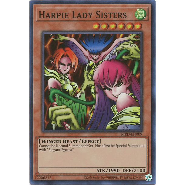 Harpie Lady Sisters - MRD-EN009 - Super Rare Unlimited (25th Reprint)