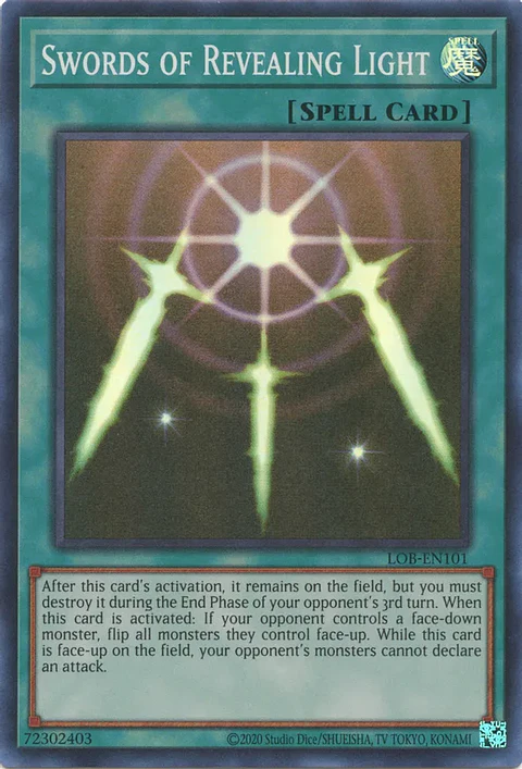 Swords of Revealing Light - LOB-EN101 - Super Rare Unlimited (25th Reprint)