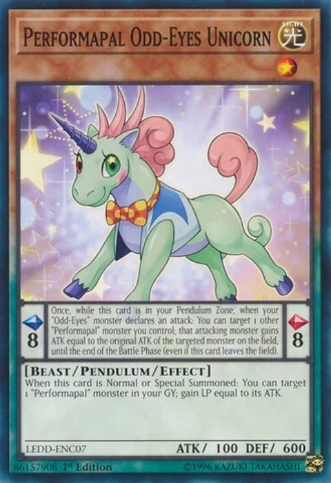 Performapal Odd-Eyes Unicorn - LEDD-ENC07 - Common