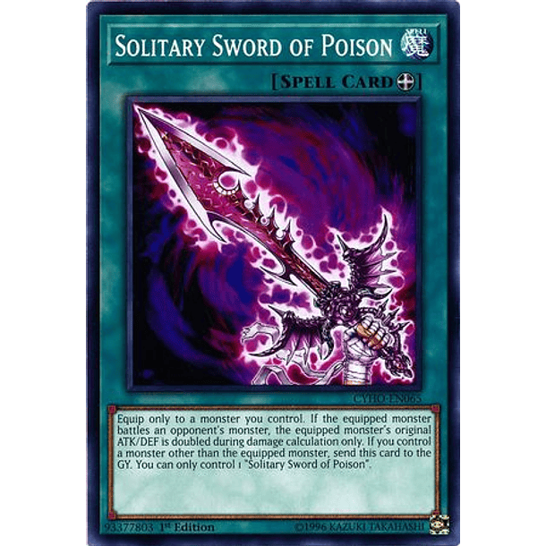 Solitary Sword of Poison - CYHO-EN065 - Common
