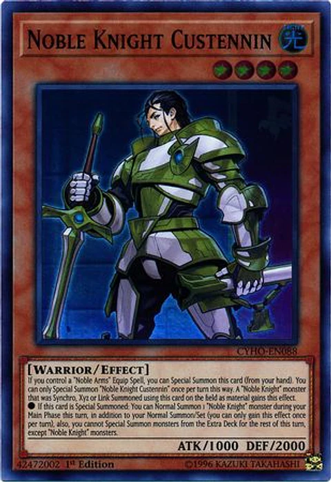 Noble Knight Custennin - CYHO-EN088 - Super Rare