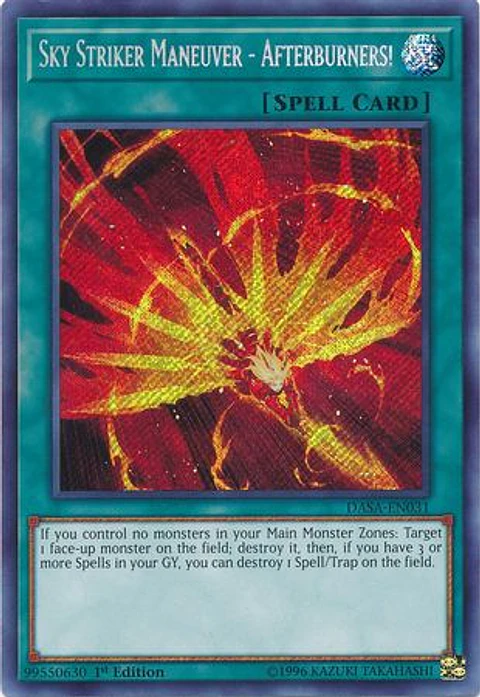 Sky Striker Maneuver - Afterburners! - DASA-EN031 - Secret Rare 