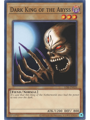 Dark King of the Abyss - LOB-EN020 - Common Unlimited (25th Reprint)