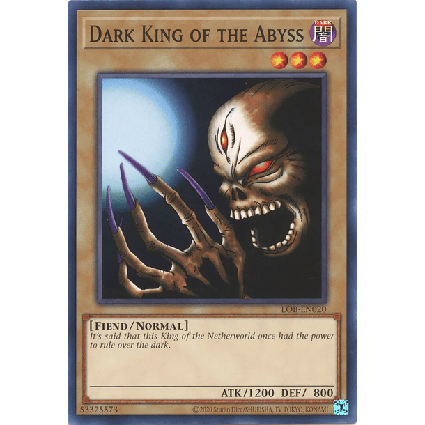 Dark King of the Abyss - LOB-EN020 - Common Unlimited (25th Reprint)