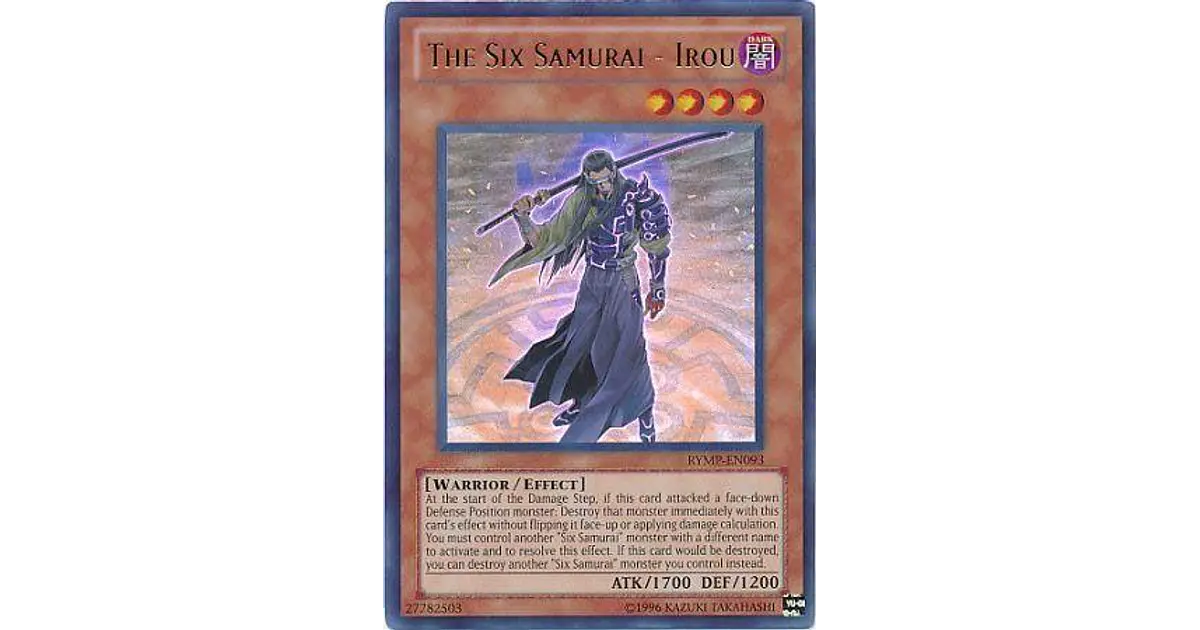 Yu-Gi-Oh! The Six Samurai – Irou – RYMP-EN093 – Ultra Rare – Unlimited Edition – Ra Yellow Mega-Pack