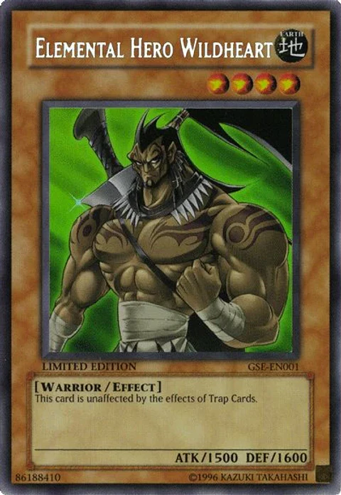 Elemental Hero Wildheart - GSE-EN001 - Ultra Rare letras secretas (desgastada)