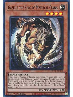 Gazelle the King of Mythical Claws - DUNE-EN003 - Super Rare 