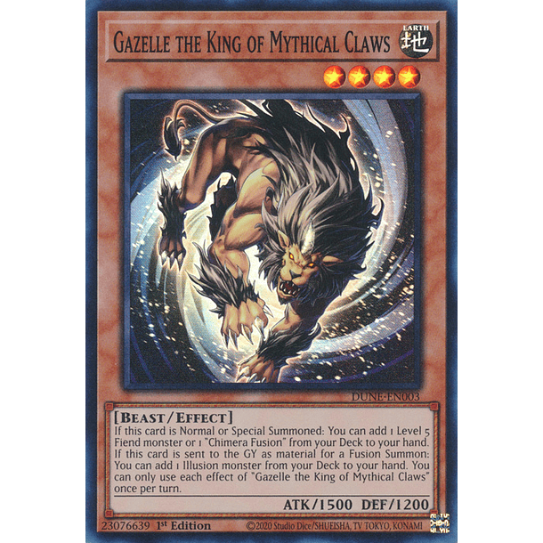 Gazelle the King of Mythical Claws - DUNE-EN003 - Super Rare 