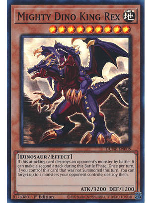 Mighty Dino King Rex - DUNE-EN008 - Super Rare 
