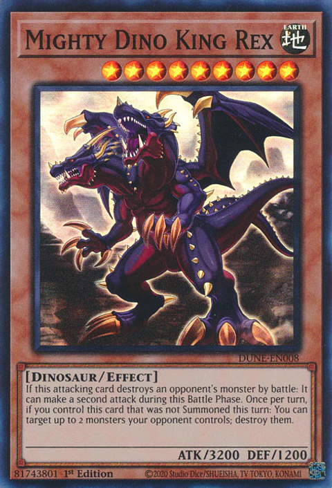 Mighty Dino King Rex - DUNE-EN008 - Super Rare 
