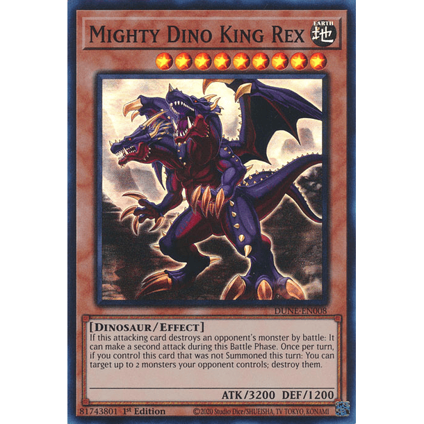 Mighty Dino King Rex - DUNE-EN008 - Super Rare 