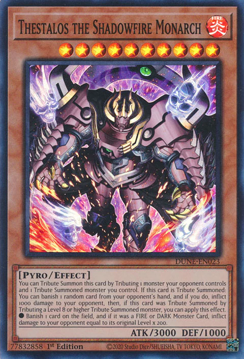 Thestalos the Shadowfire Monarch - DUNE-EN023 - Super Rare 