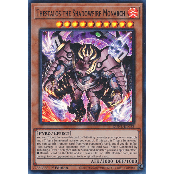 Thestalos the Shadowfire Monarch - DUNE-EN023 - Super Rare 