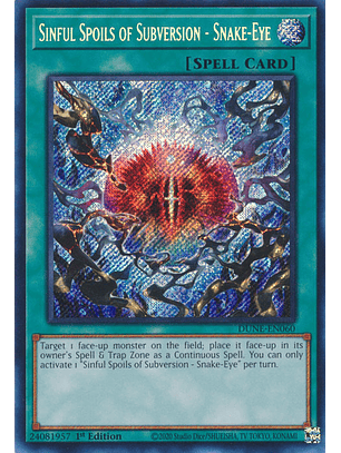 Sinful Spoils of Subversion - Snake-Eye - DUNE-EN060 - Secret Rare