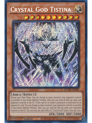 Crystal God Tistina - DUNE-EN089 - Secret Rare