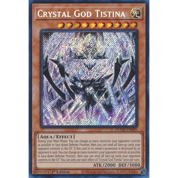 Crystal God Tistina - DUNE-EN089 - Secret Rare