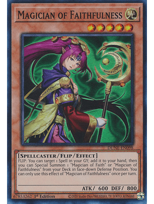 Magician of Faithfulness - DUNE-EN098 - Super Rare