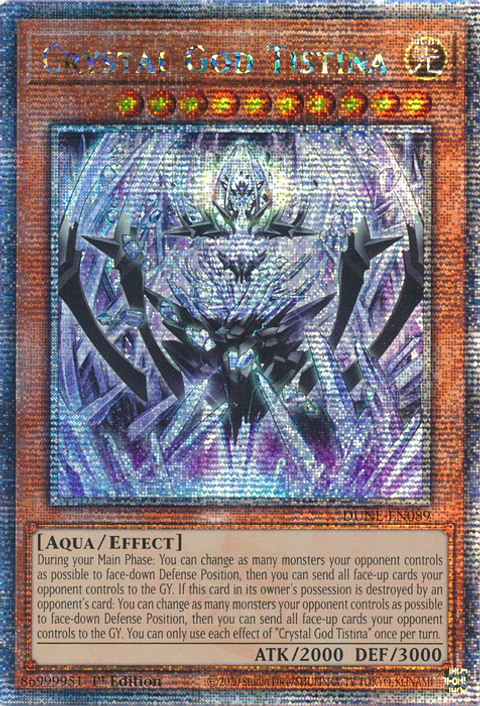 Crystal God Tistina - DUNE-EN089 - Quarter Century Secret Rare