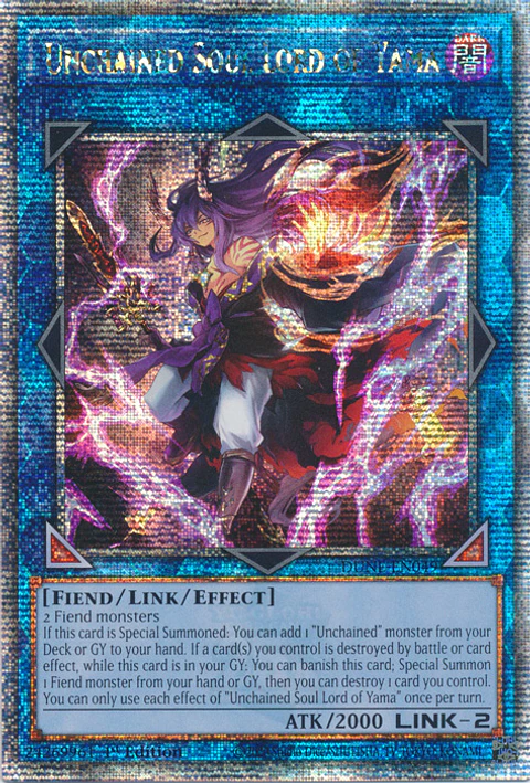 Unchained Soul Lord of Yama - DUNE-EN049 - Quarter Century Secret Rare