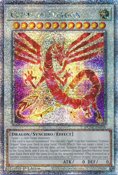 Crimson Dragon - DUNE-EN038 - Quarter Century Secret Rare