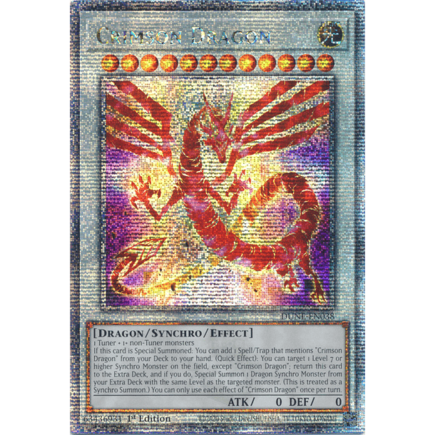 Crimson Dragon - DUNE-EN038 - Quarter Century Secret Rare