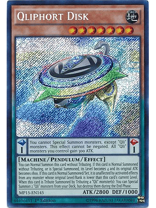 Qliphort Disk - MP15-EN145 - Secret Rare