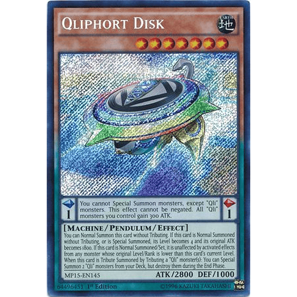 Qliphort Disk - MP15-EN145 - Secret Rare