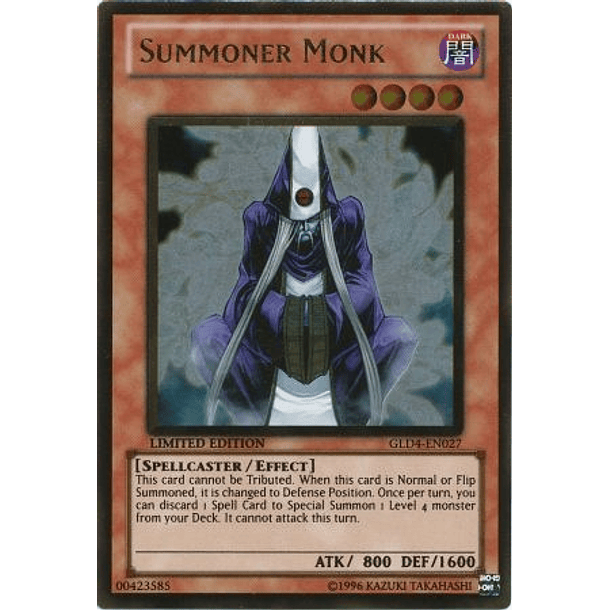 Summoner Monk - GLD4-EN027 - Gold Rare (jugada) 