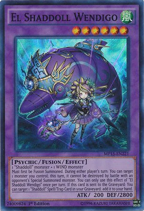 El Shaddoll Wendigo - MP15-EN221 - Super Rare 