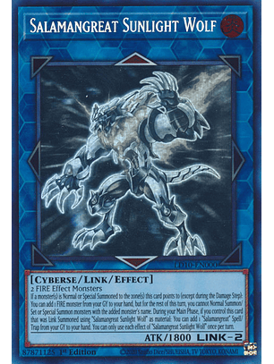 Salamangreat Sunlight Wolf - LD10-EN000 - Ghost Rare
