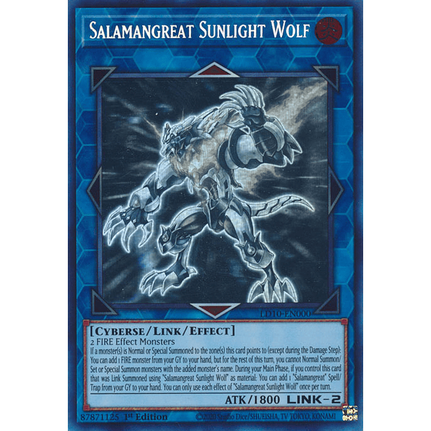 Salamangreat Sunlight Wolf - LD10-EN000 - Ghost Rare