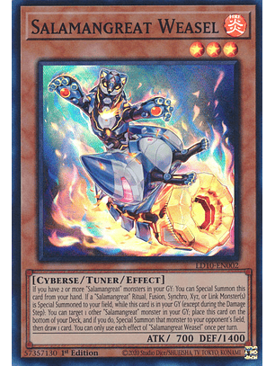 Salamangreat Weasel - LD10-EN002 - Super Rare