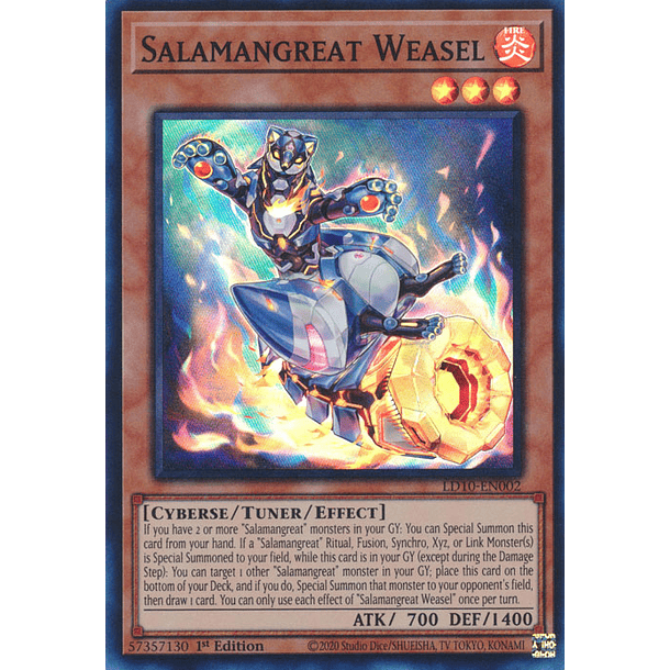 Salamangreat Weasel - LD10-EN002 - Super Rare