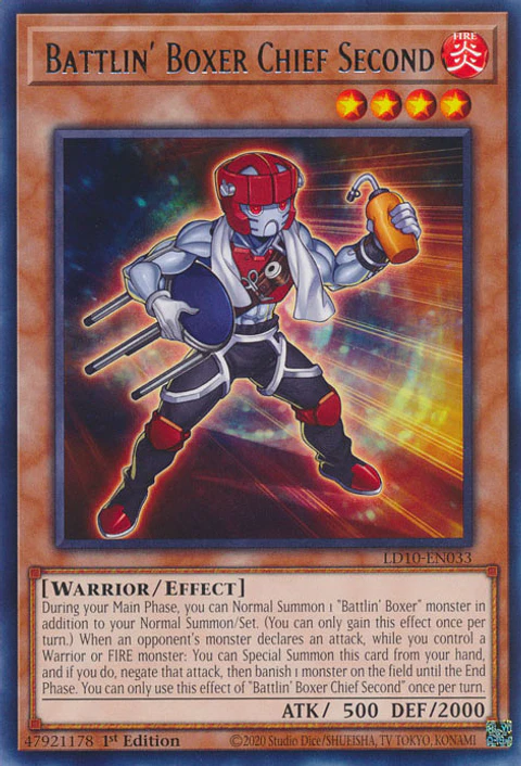 Battlin' Boxer Chief Second - LD10-EN033 - Rare 