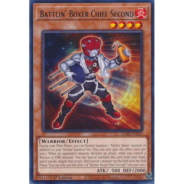 Battlin' Boxer Chief Second - LD10-EN033 - Rare 