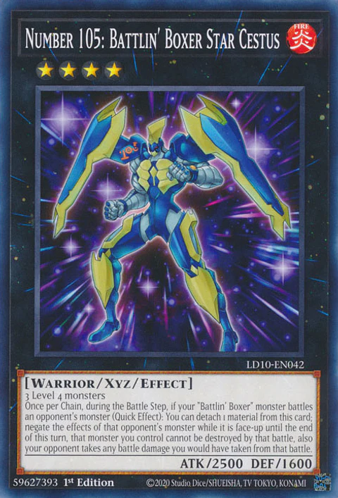 Number 105: Battlin' Boxer Star Cestus - LD10-EN042 - Common 