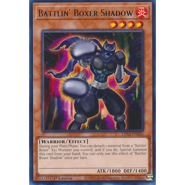 Battlin' Boxer Shadow - LD10-EN056 - Rare 