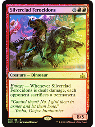  Silverclad Ferocidons (Rivals of Ixalan Prerelease)