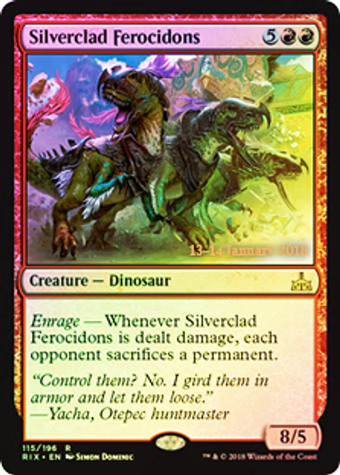  Silverclad Ferocidons (Rivals of Ixalan Prerelease)