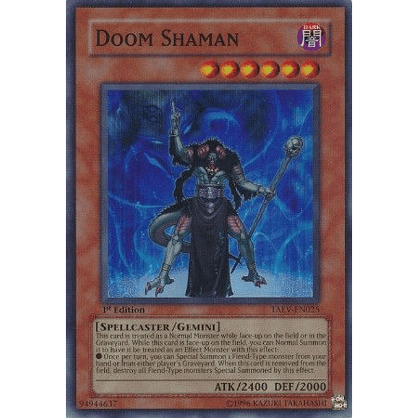 Doom Shaman - TAEV-EN025 - Super Rare 1st