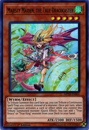 Majesty Maiden, the True Dracocaster - MP18-EN004 - Ultra Rare  1