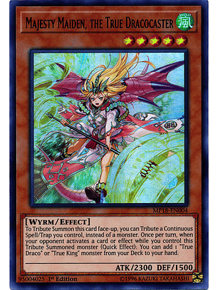 Majesty Maiden, the True Dracocaster - MP18-EN004 - Ultra Rare 