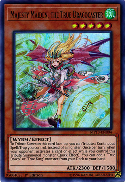Majesty Maiden, the True Dracocaster - MP18-EN004 - Ultra Rare 