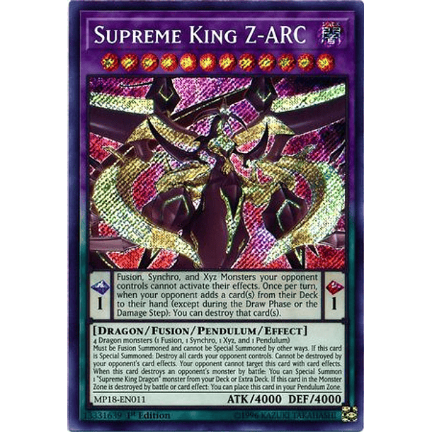Supreme King Z-ARC - MP18-EN011 - Secret Rare
