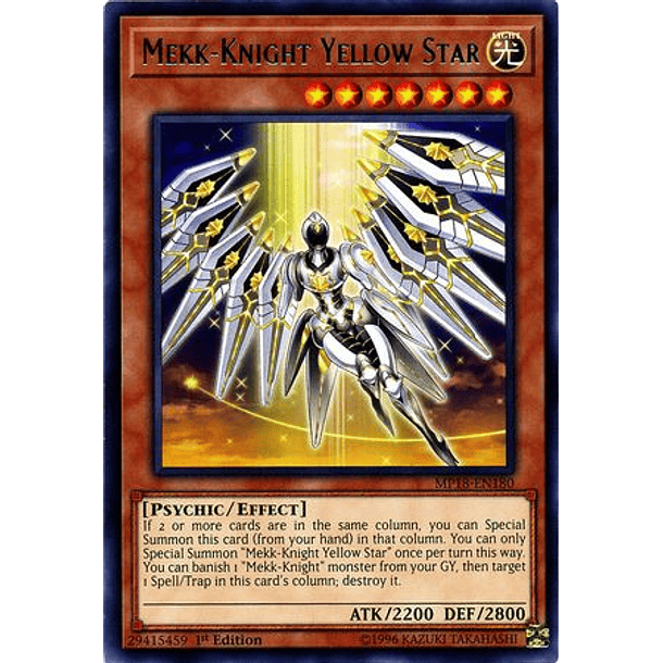 Mekk-Knight Yellow Star - MP18-EN180 - Rare